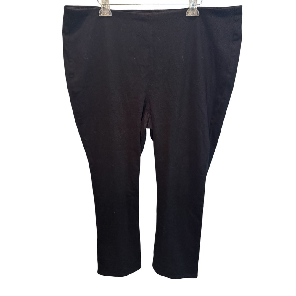 Belle by Kim Gravel Womens Black Pull On Stretch Twill Ankle Pants 24W NEW